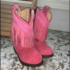 Super cute fringe toddler western boots